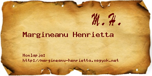 Margineanu Henrietta névjegykártya